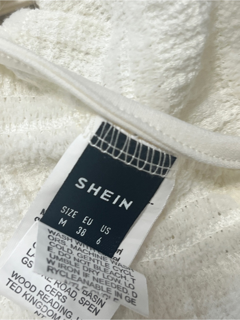 SheIn cream ruffle tank top size 6